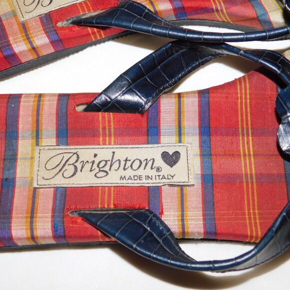 Brighton Made In Italy Flip Flop Thong Sandals Size 6.5 - Picture 7 of 9